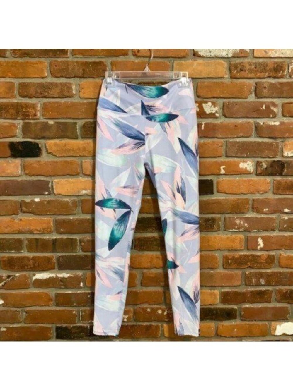 Fabletics Pastel Palm Print Leggings Size XXS